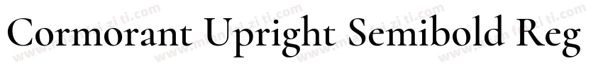 Cormorant Upright Semibold Regular字体转换
